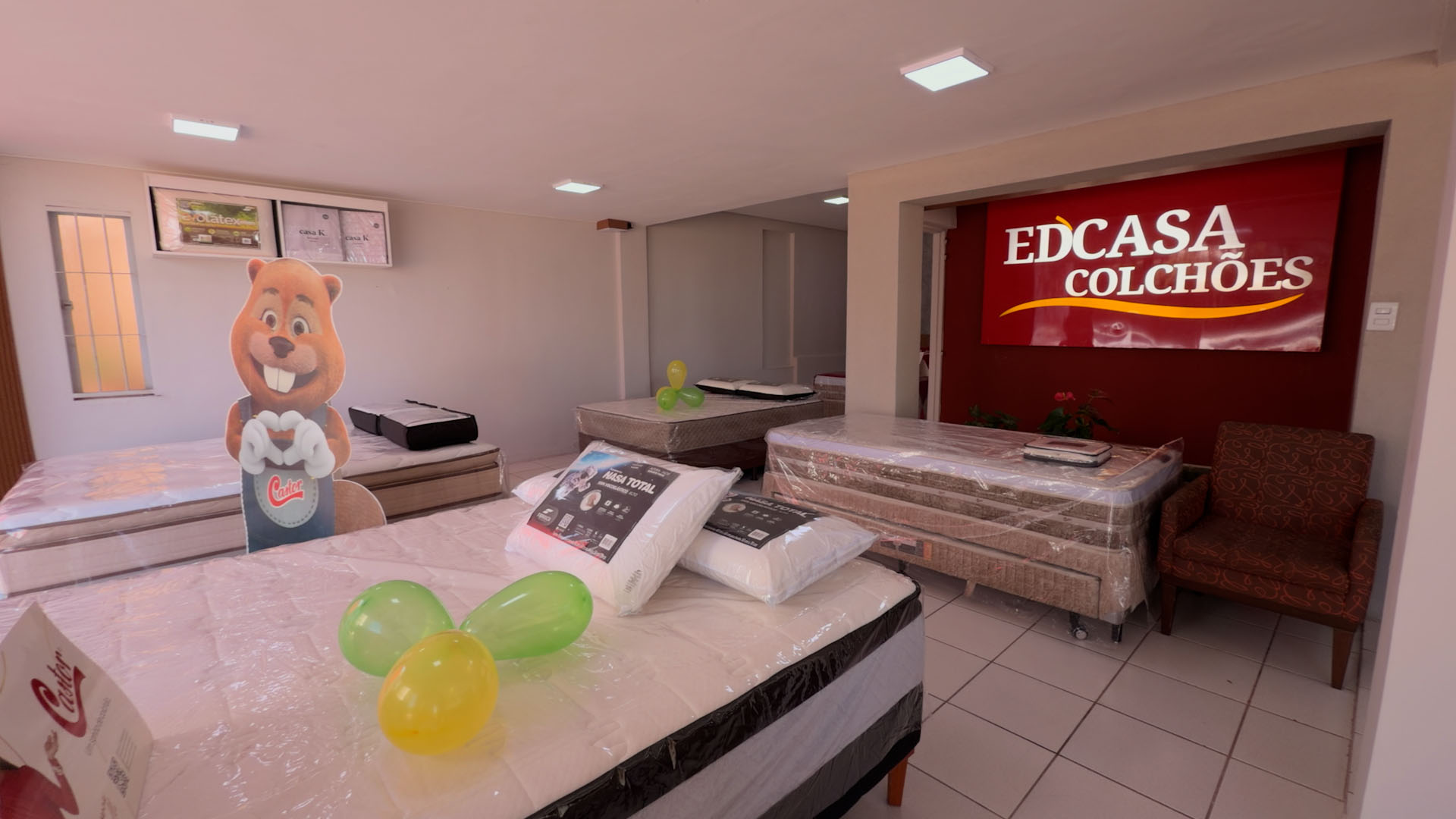 Showroom da Edcasa Colchões em Campo Grande